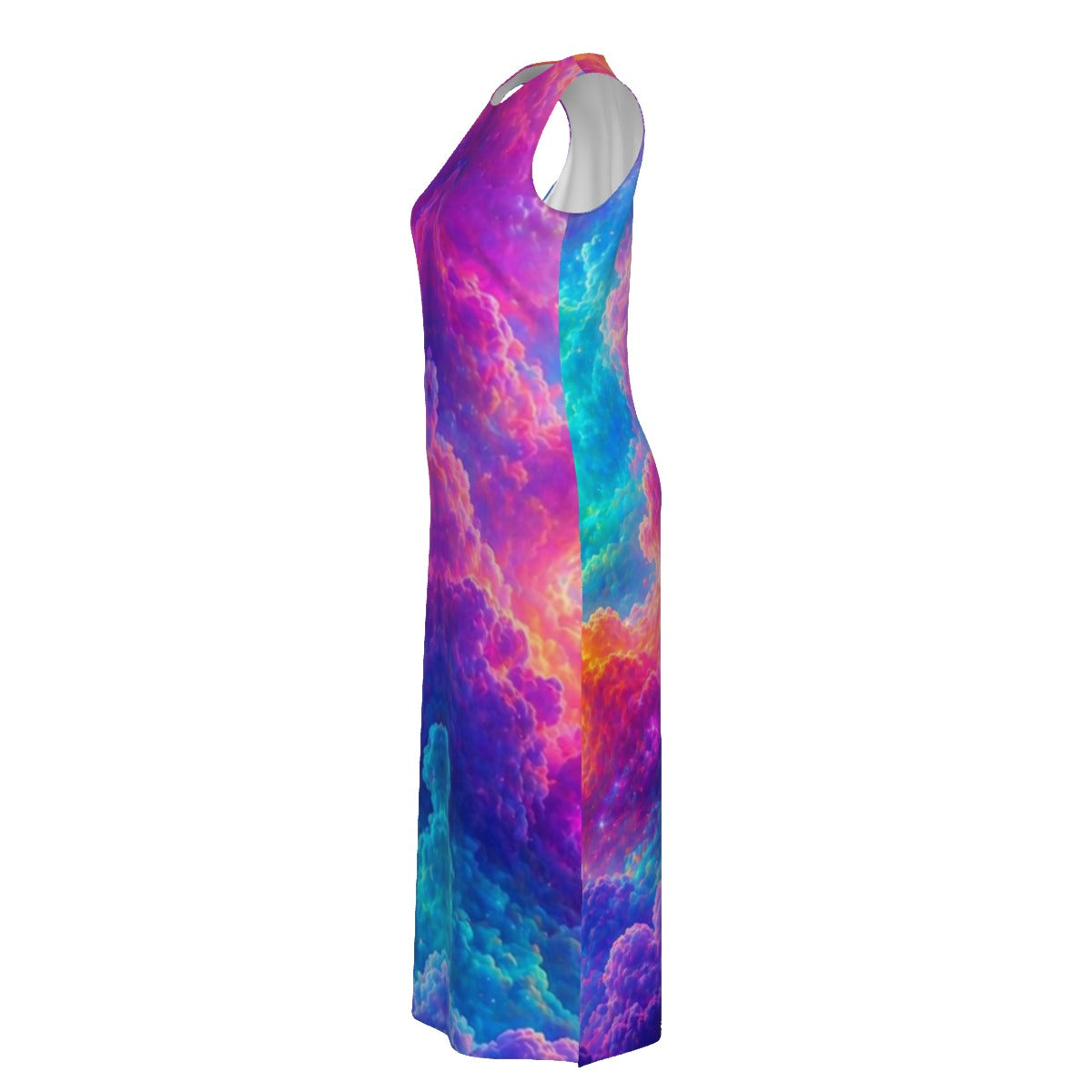 Women's Beach Perspective Chiffon Sleeveless Dress