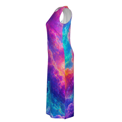 Women's Beach Perspective Chiffon Sleeveless Dress