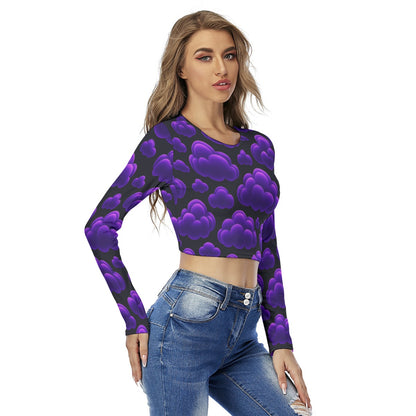 Women's Round Neck Crop Top T-Shirt