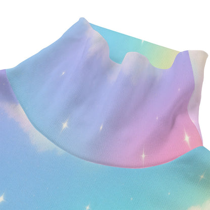 Unisex Turtleneck Knitted Fleece Sweater