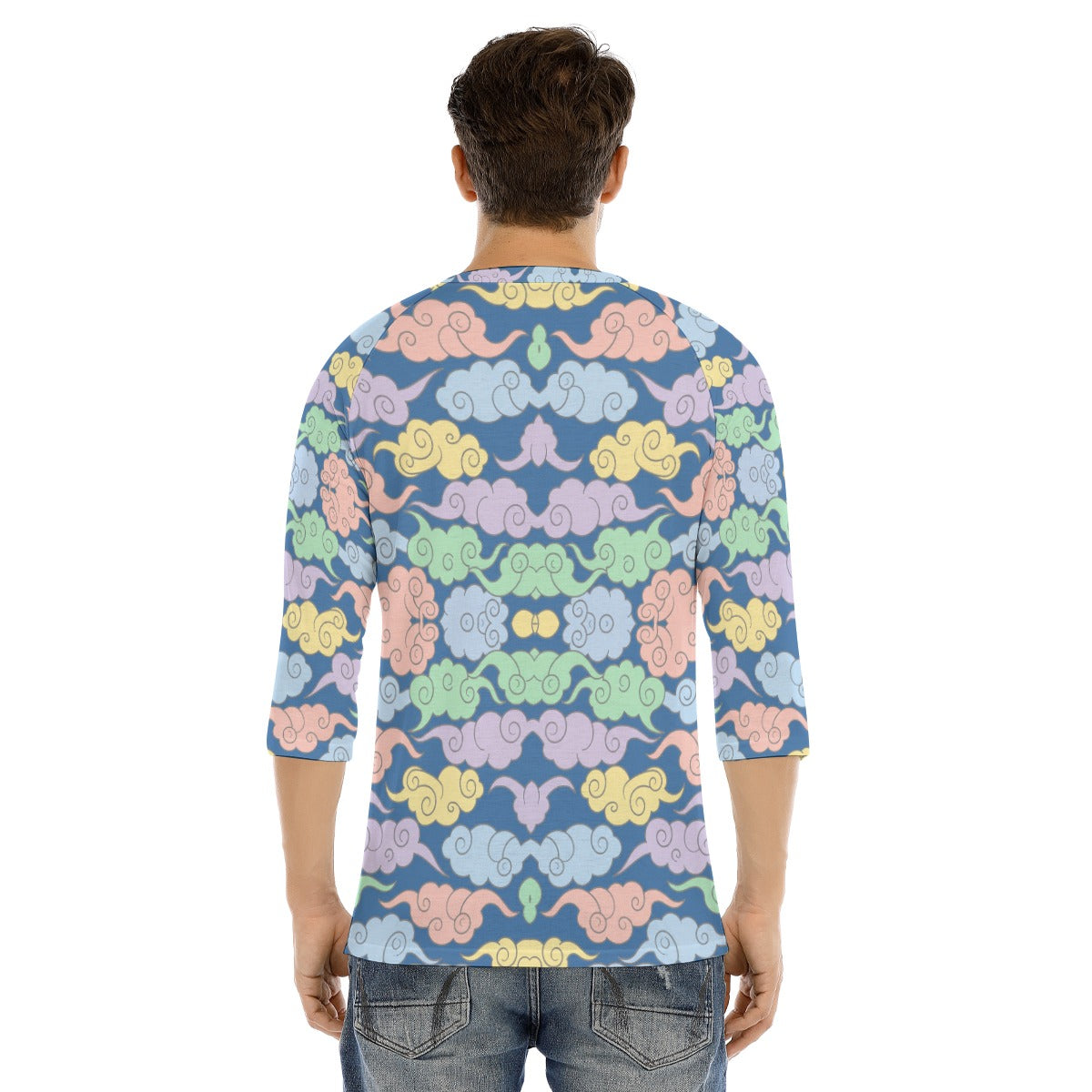 Men's Bracelet Sleeve T-shirt With Button Closure - view 4