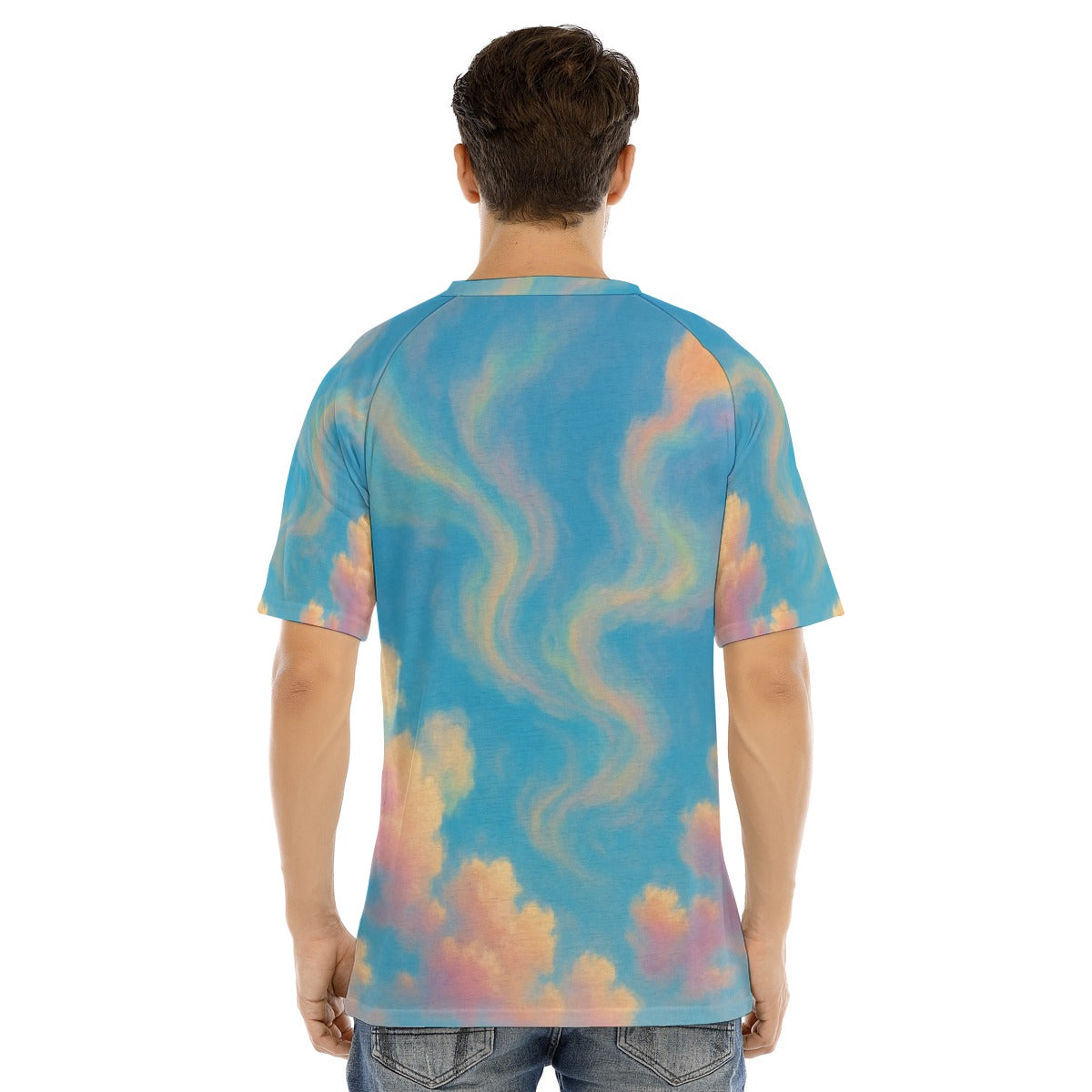 Men's Raglan Sleeve T-shirt With Button Closure