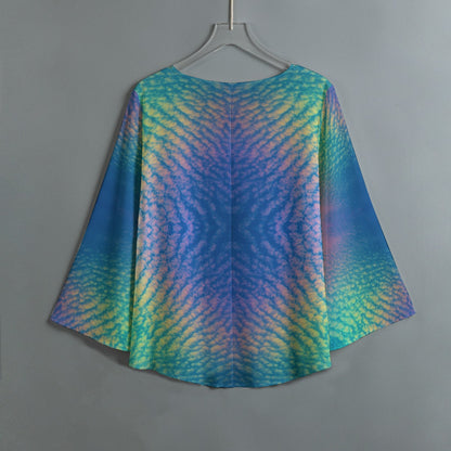 Women's V-neck T-shirt With Irregular Hem