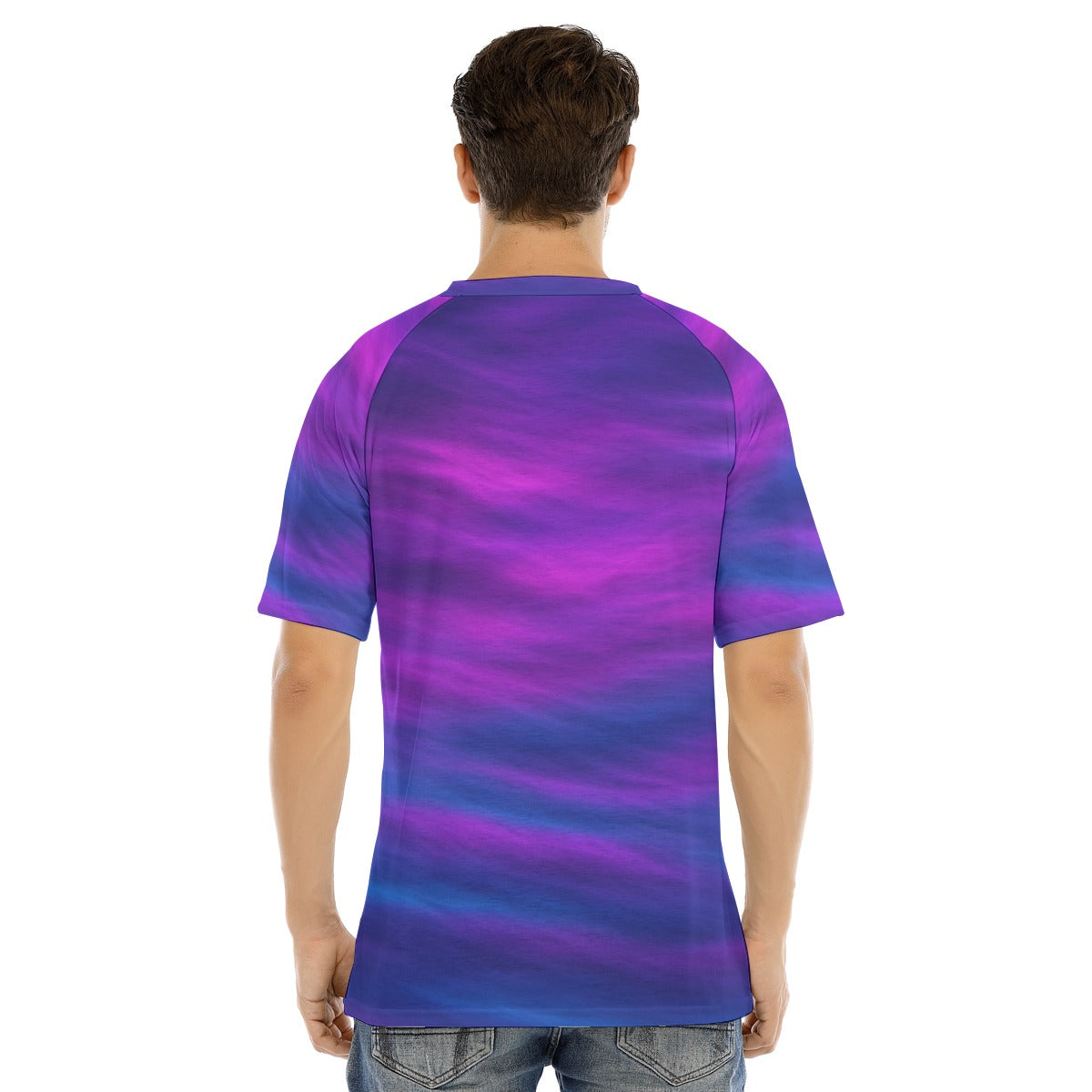 Men's Raglan Sleeve T-shirt With Button Closure