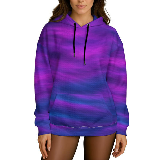 Women's Thick Waffle Knit Hoodie