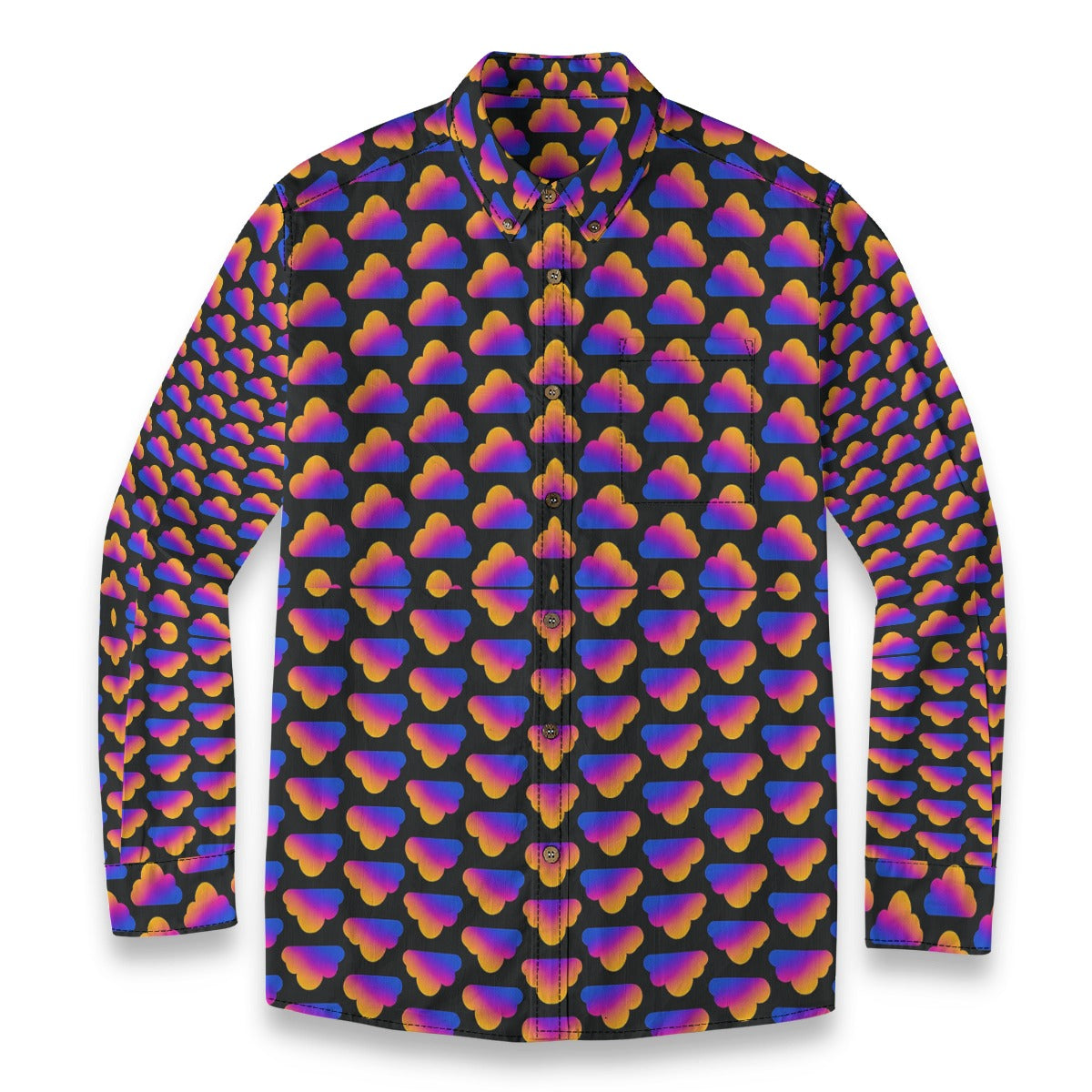 Men's Casual Lapel Long Sleeve Shirt|125GSM Cotton