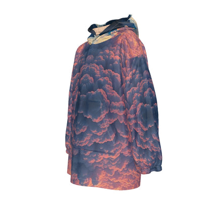 Unisex Kid's Sherpa Fleece Hoodie Blanket