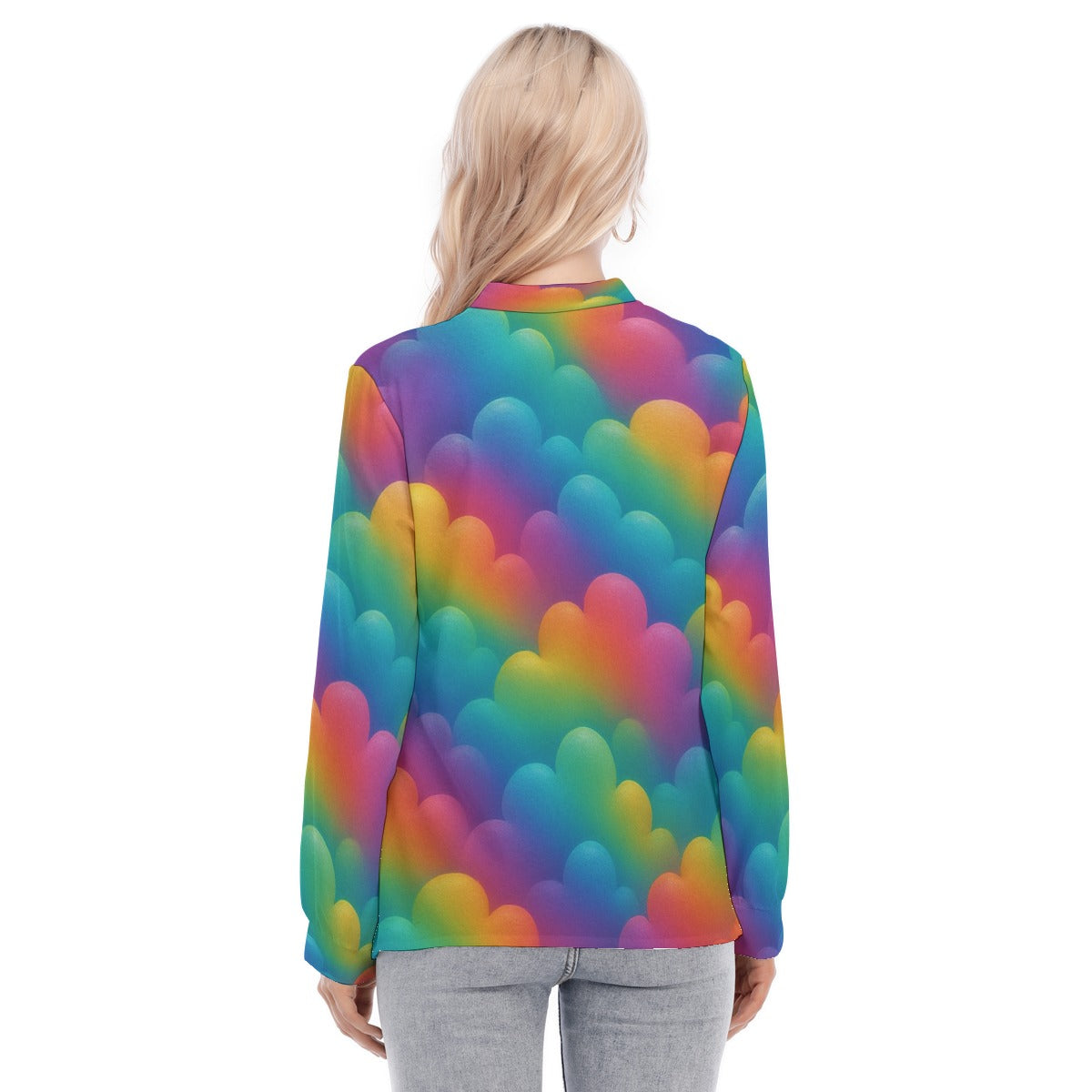 Women's Long Sleeve Blouse With Button Closure