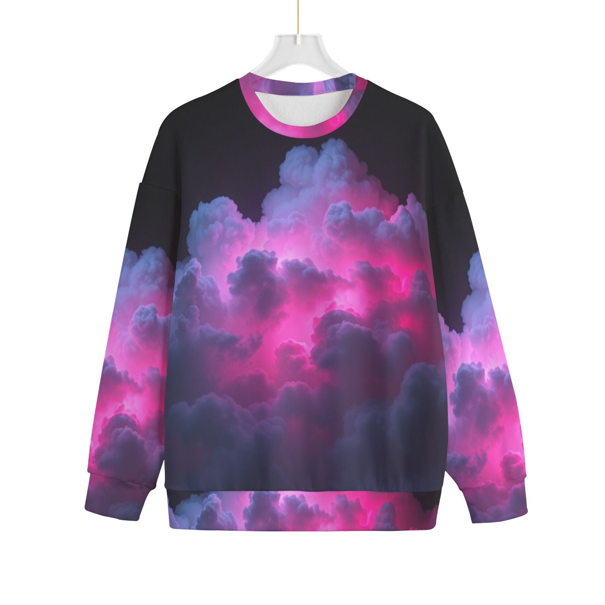 Unisex Drop-shoulder Knitted Fleece Sweater - view 1