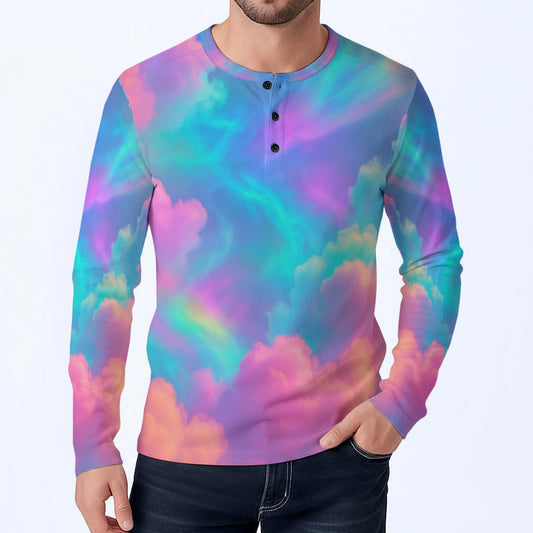 Men's Classic Long-Sleeve Henley Shirt