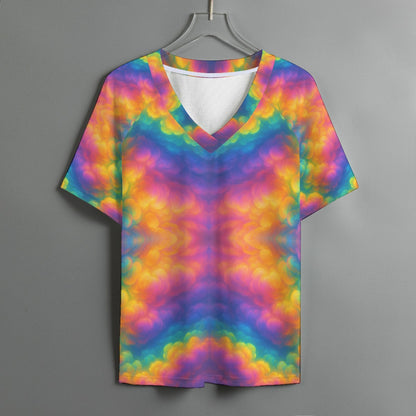 Women's V-neck T-shirt With Short Sleeve