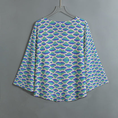 Women's V-neck T-shirt With Irregular Hem