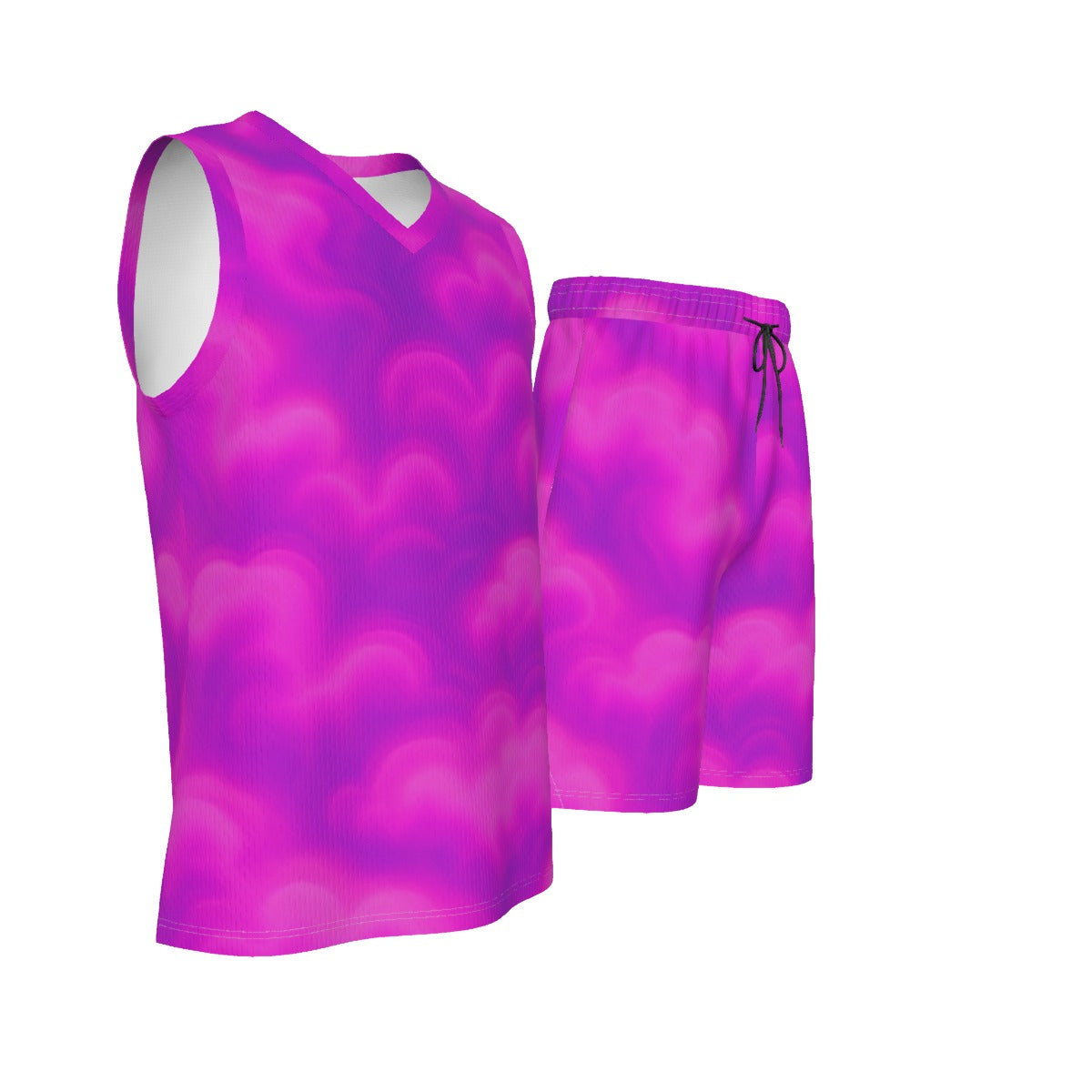 Men's V Neck Basketball Suit