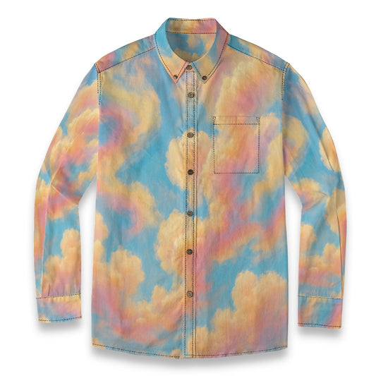 Men's Casual Lapel Long Sleeve Shirt|125GSM Cotton