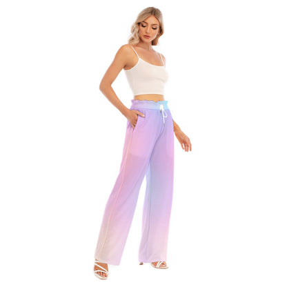Women's Waist Fungus Edge Wide-leg Pants