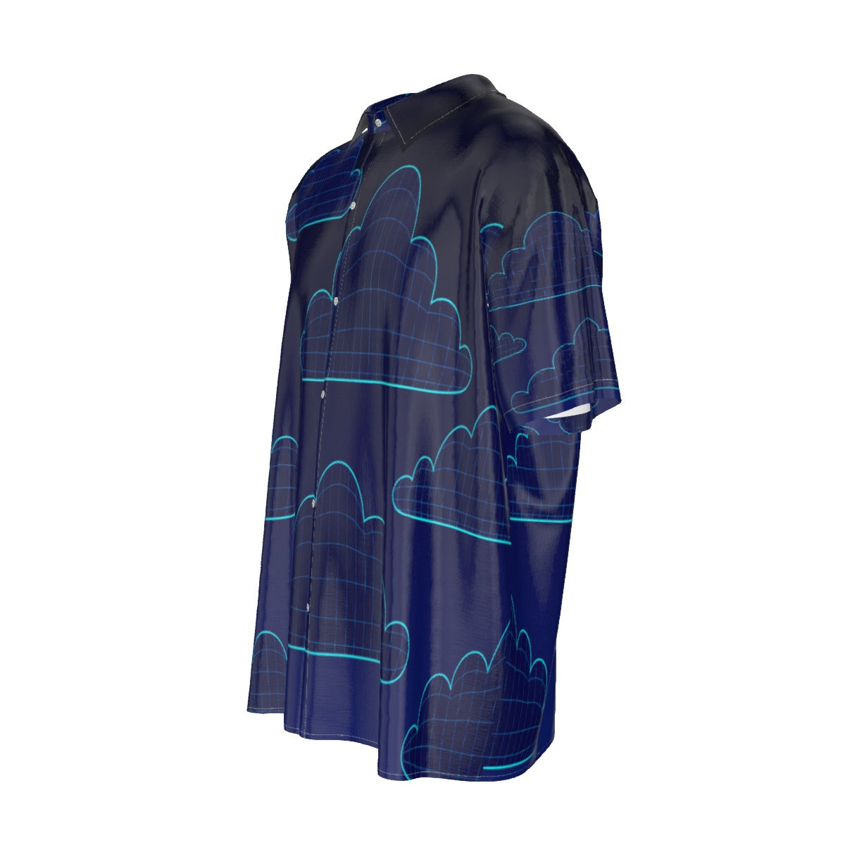 Men's Imitation Silk Short-Sleeved Shirt