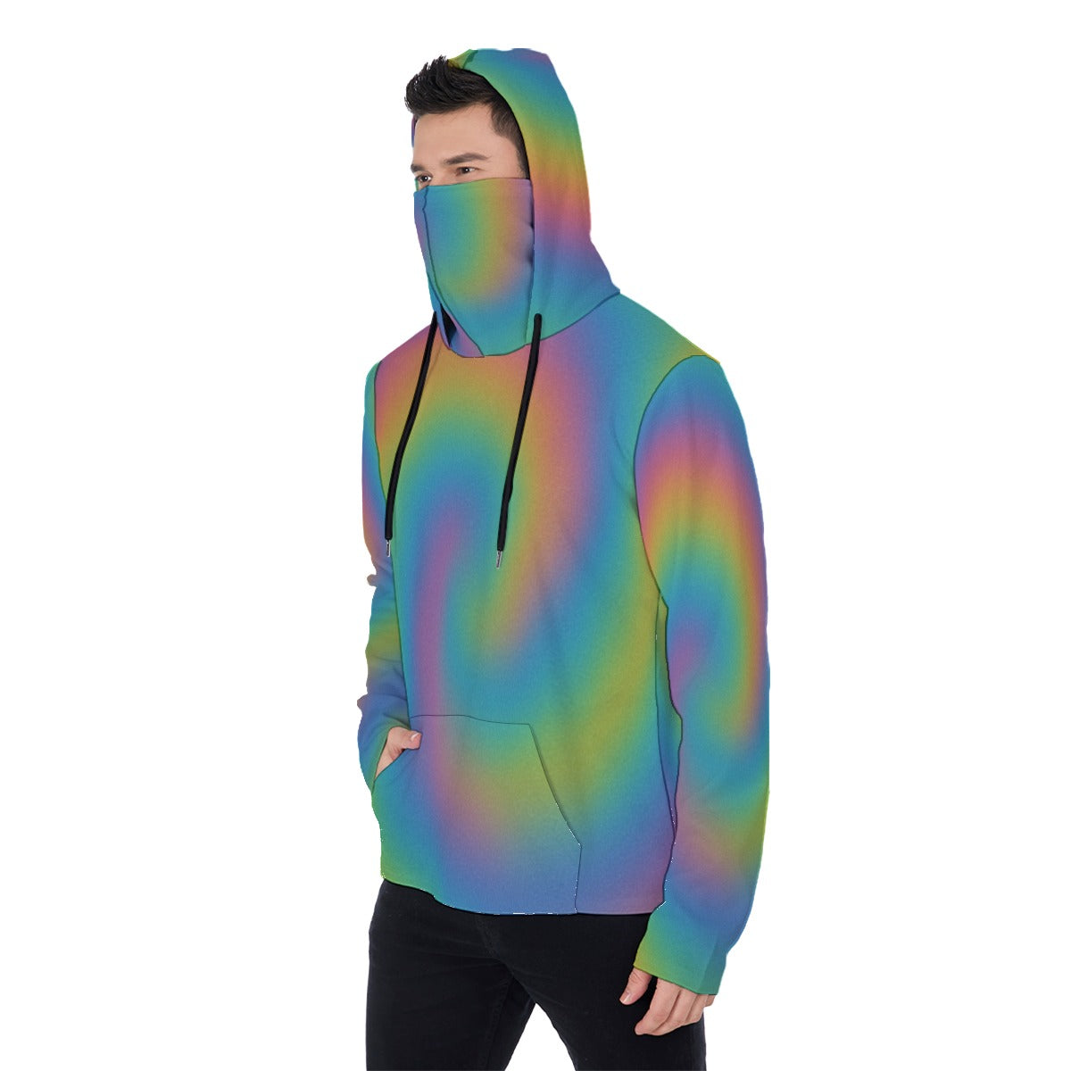 Men's Heavy Fleece Hoodie With Mask