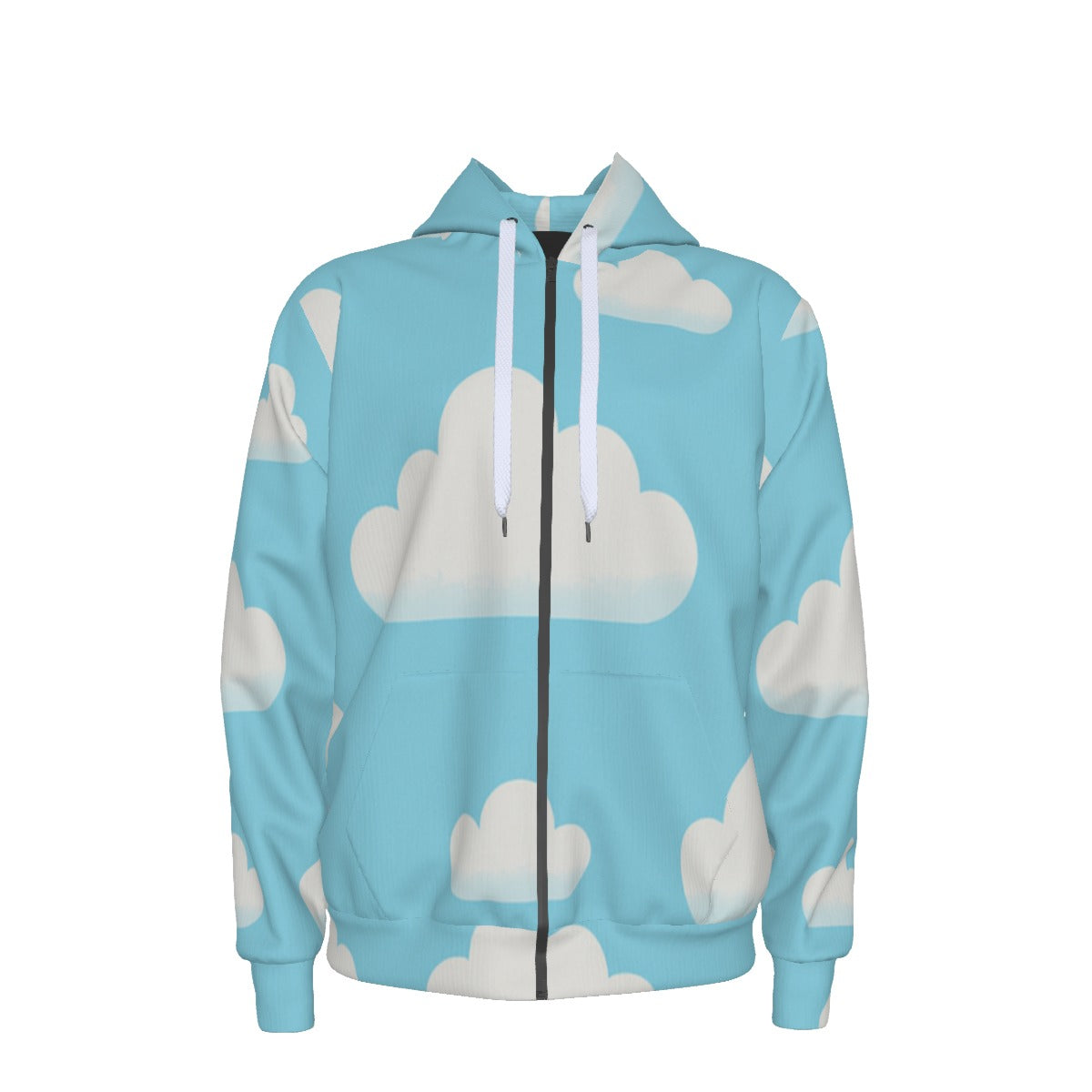 Unisex Zipper Hoodie With Black Lining