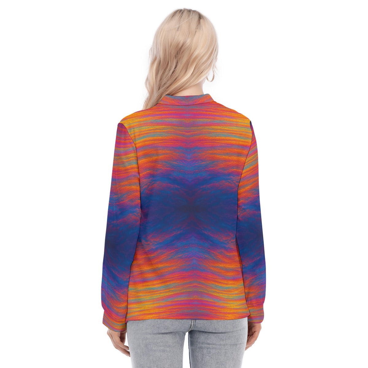 Women's Long Sleeve Blouse With Button Closure