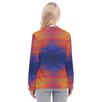 Women's Long Sleeve Blouse With Button Closure