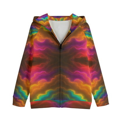 Unisex Kid's Zip Up Raglan Sleeve Hoodie | 310GSM Cotton