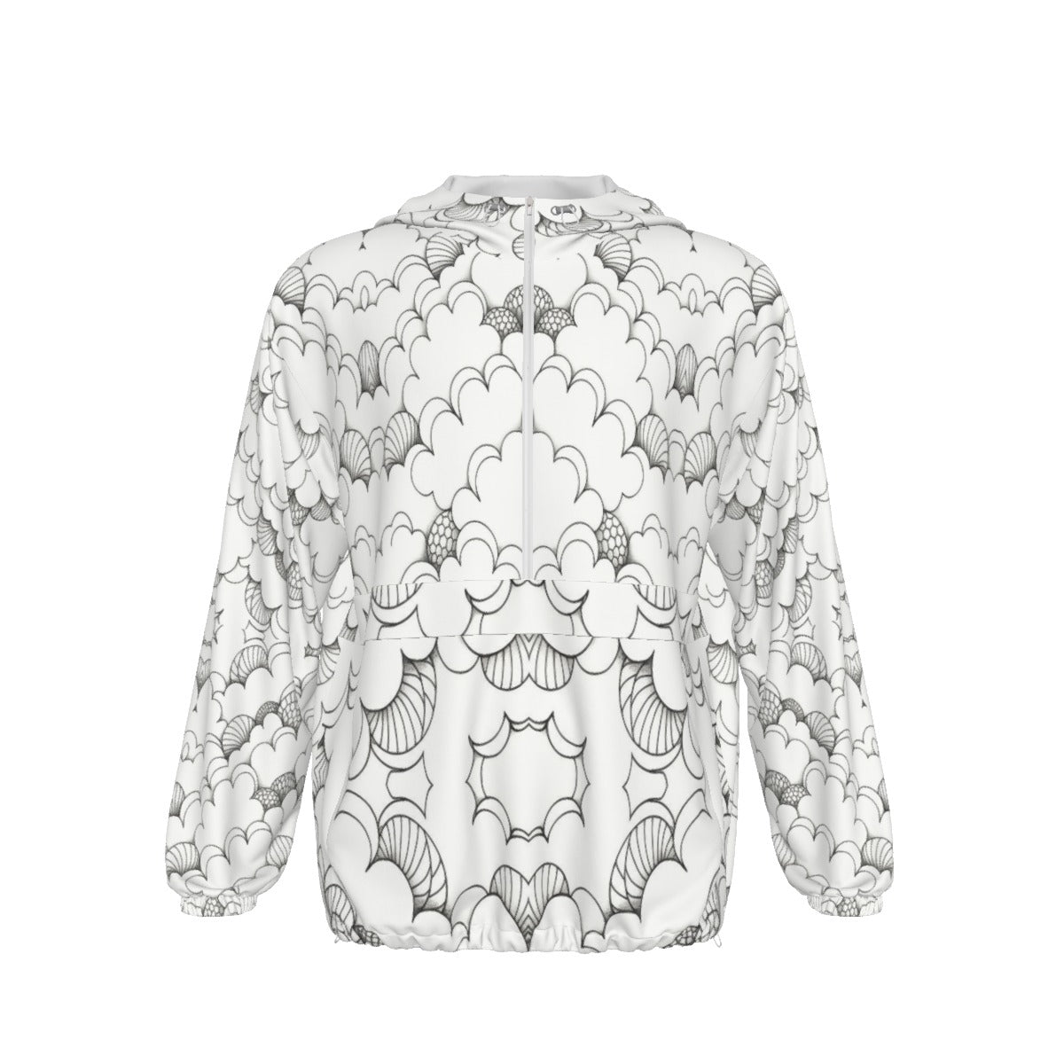 Unisex Pullover Jacket With Zipper Closure