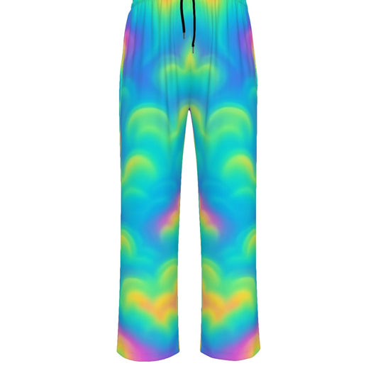 Unisex Knitted Fleece Wide Leg Pants