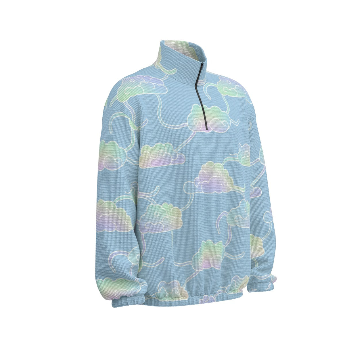 Unisex Turtleneck Zippered Sweatshirt