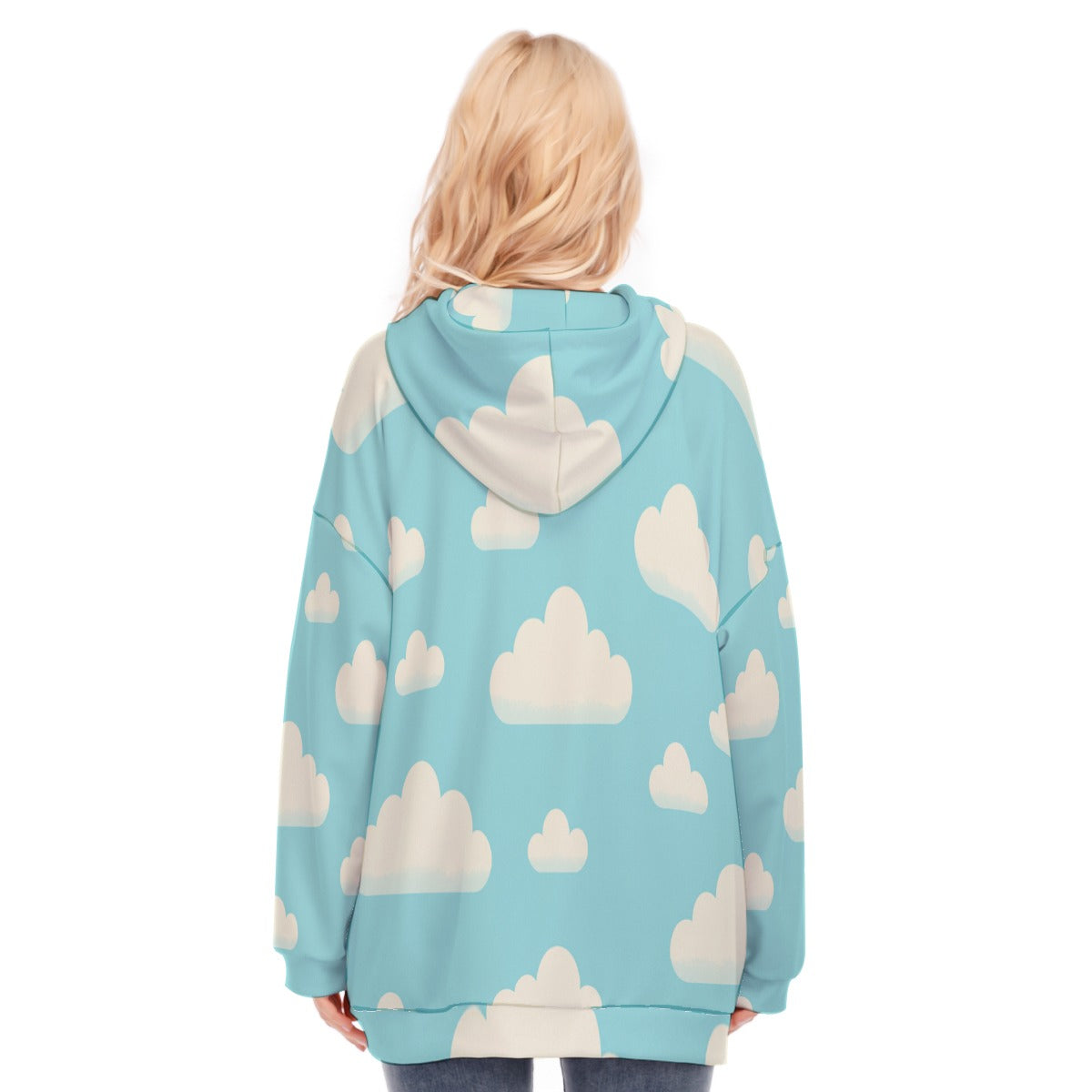 Women's Long Hoodie With Zipper Closure