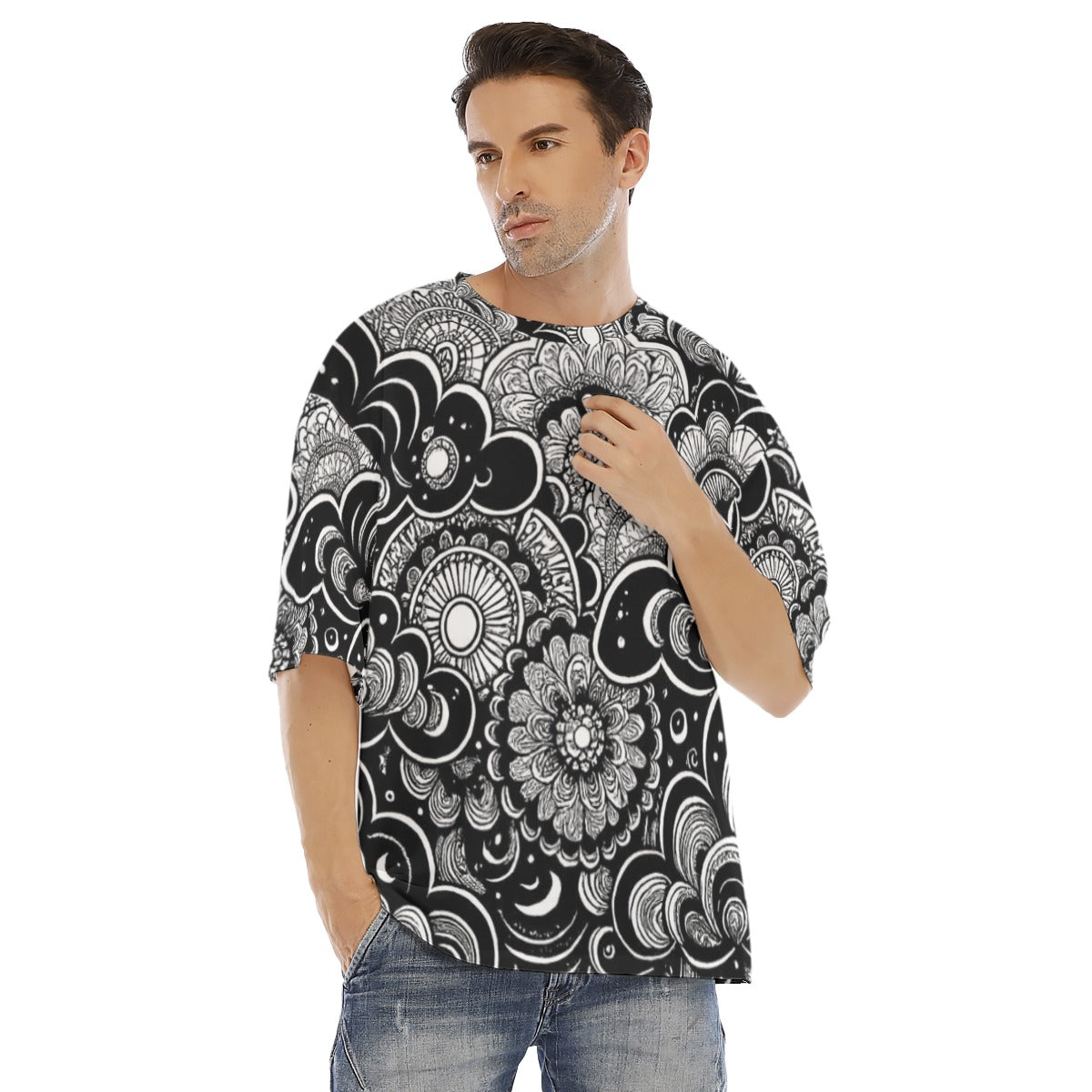 Men's Drop Shoulder T-shirt With Short Sleeve