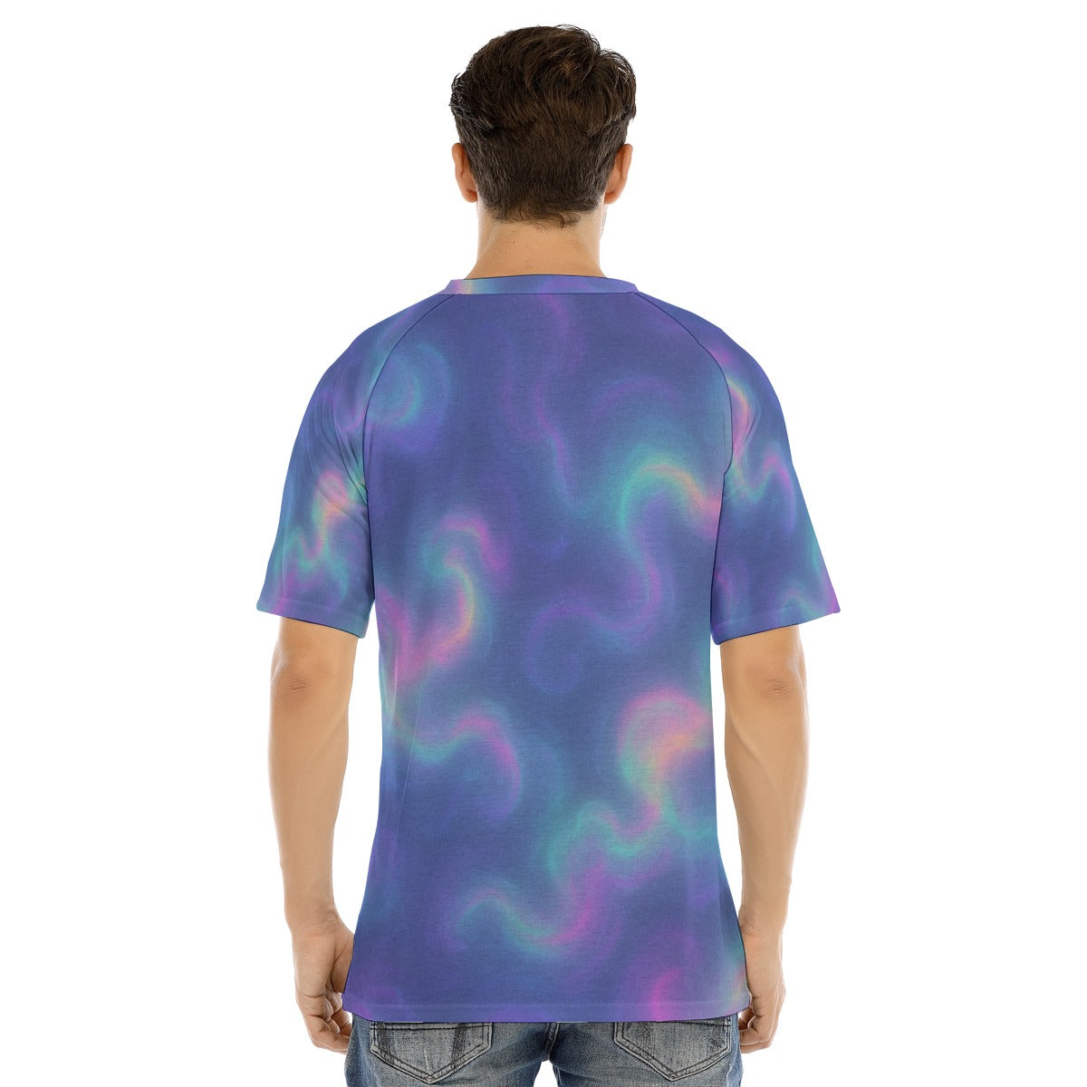 Men's Raglan Sleeve T-shirt With Button Closure