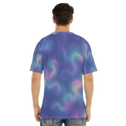 Men's Raglan Sleeve T-shirt With Button Closure