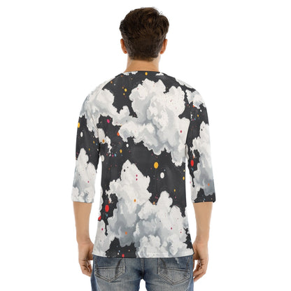 Men's Bracelet Sleeve T-shirt With Button Closure - view 4