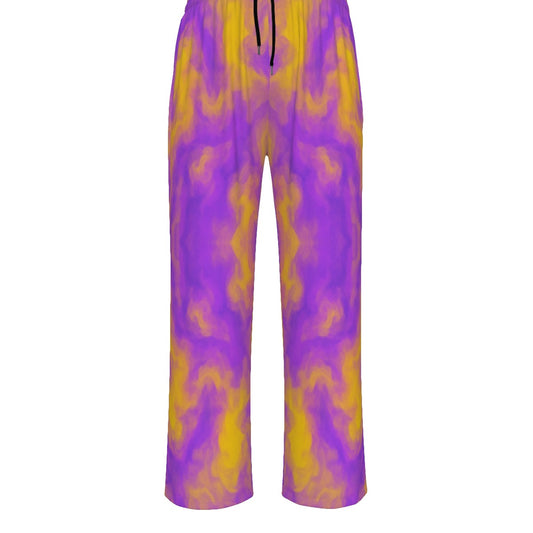 Unisex Knitted Fleece Wide Leg Pants