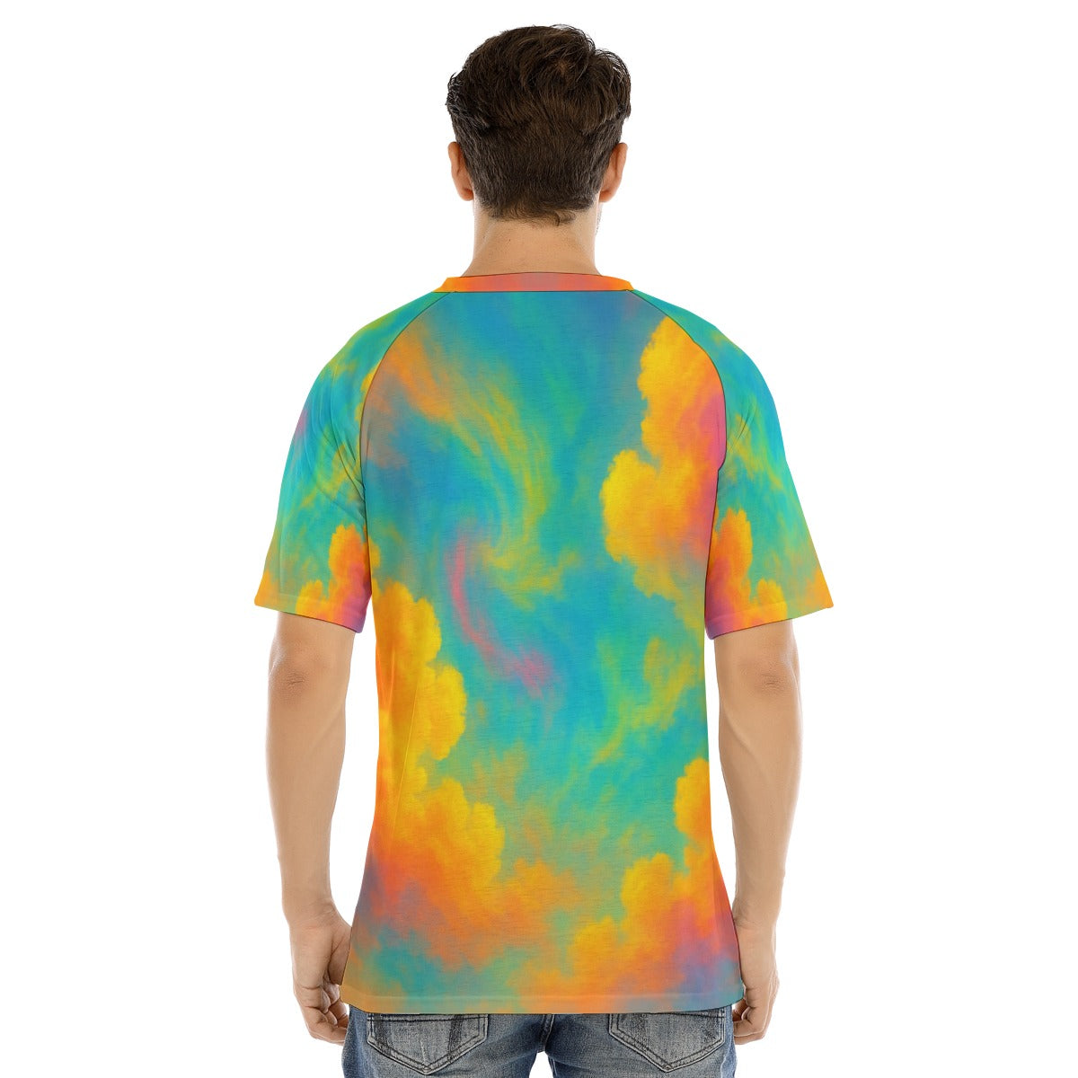 Men's Raglan Sleeve T-shirt With Button Closure