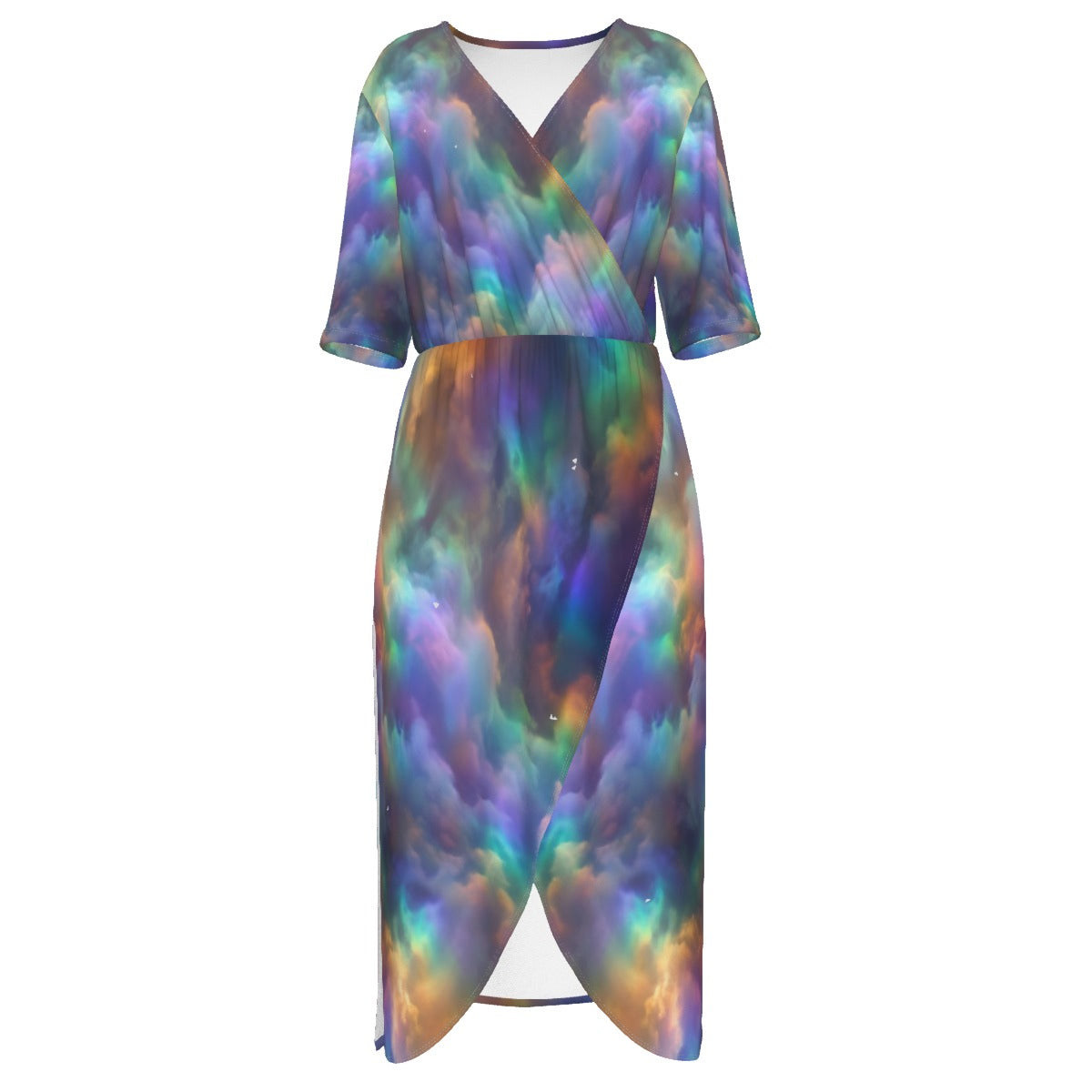 Women's Short Sleeve V-neck Dress