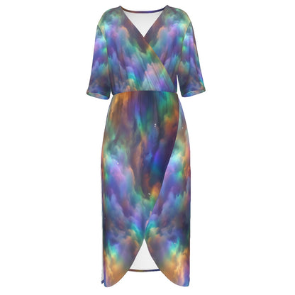 Women's Short Sleeve V-neck Dress