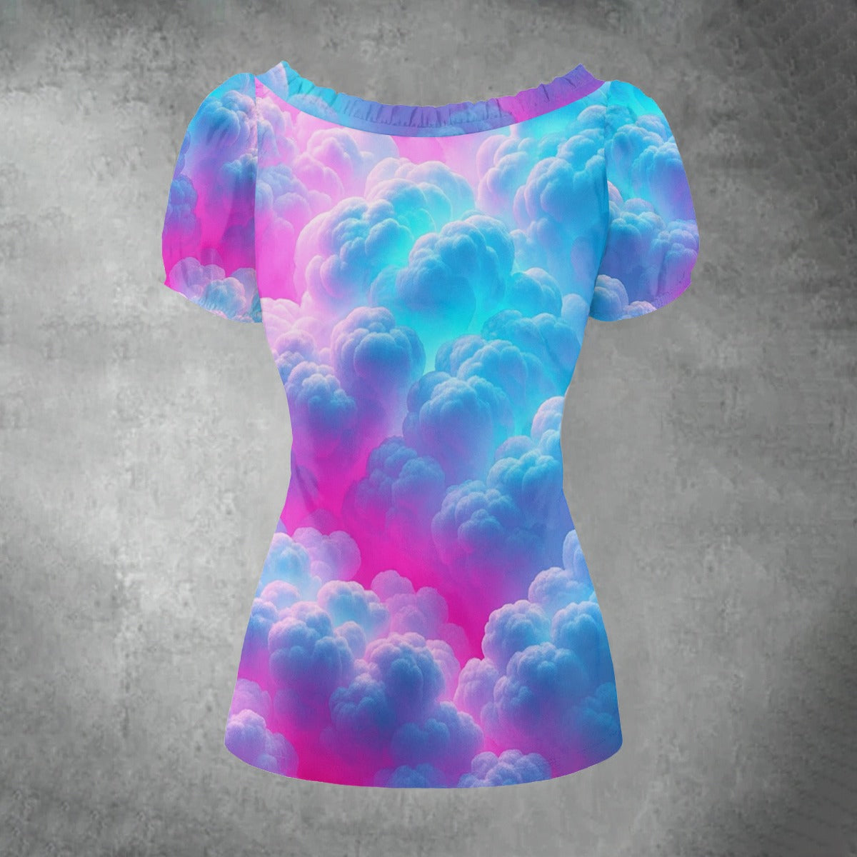 Women's Puff Sleeve Pleated Shirt