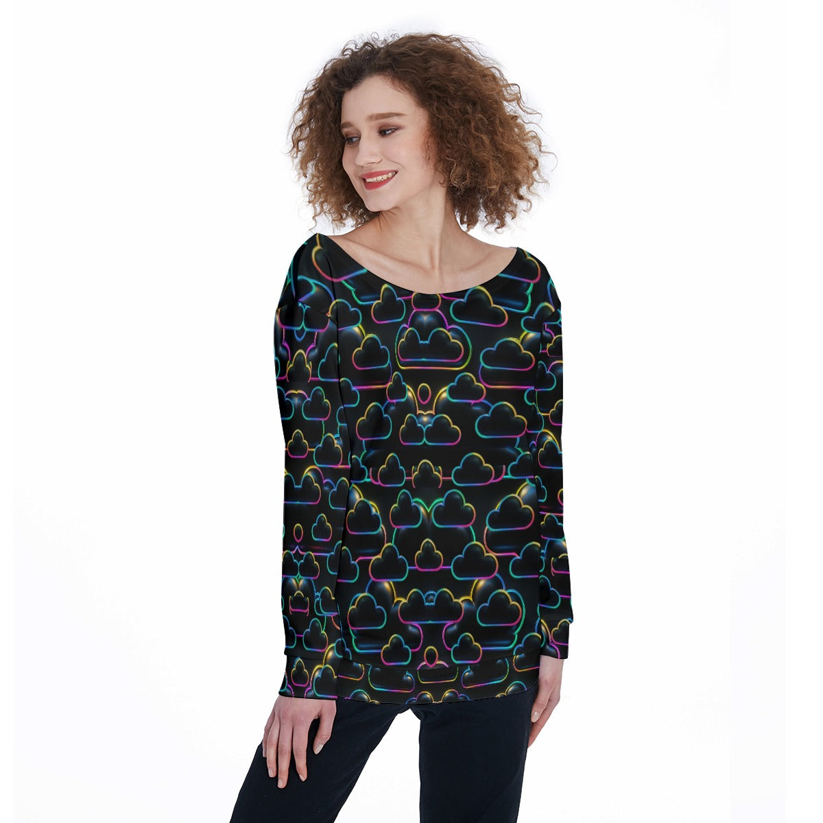 Women's Off-Shoulder Sweatshirt