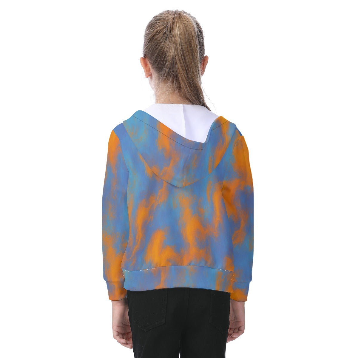 Unisex Kid's Zip-up Hoodie With Patch Pocket