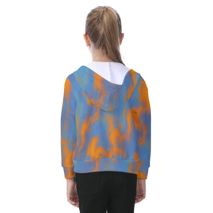 Unisex Kid's Zip-up Hoodie With Patch Pocket