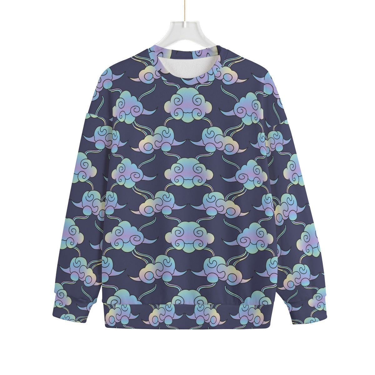 Unisex Drop-shoulder Knitted Fleece Sweater - view 1