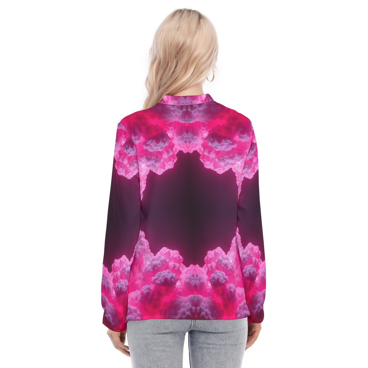 Women's Long Sleeve Blouse With Button Closure