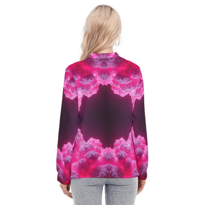 Women's Long Sleeve Blouse With Button Closure