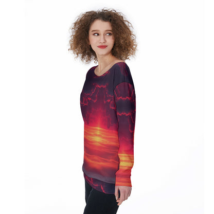 Women's Off-Shoulder Sweatshirt