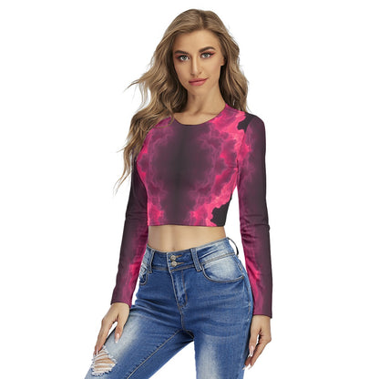 Women's Round Neck Crop Top T-Shirt