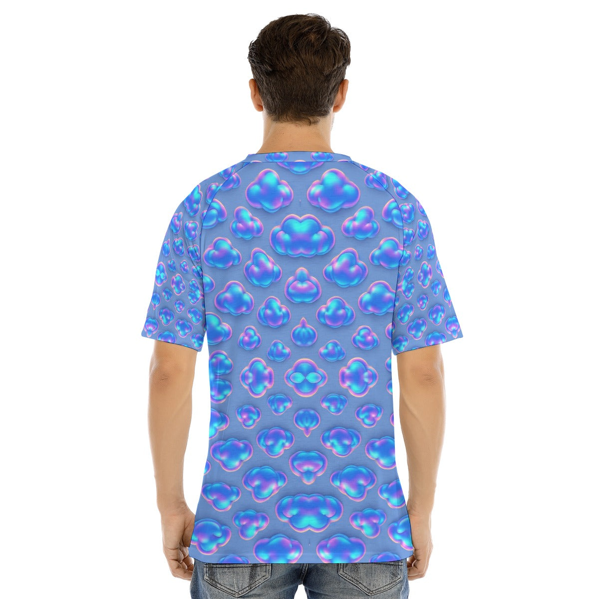 Men's Raglan Sleeve T-shirt With Button Closure