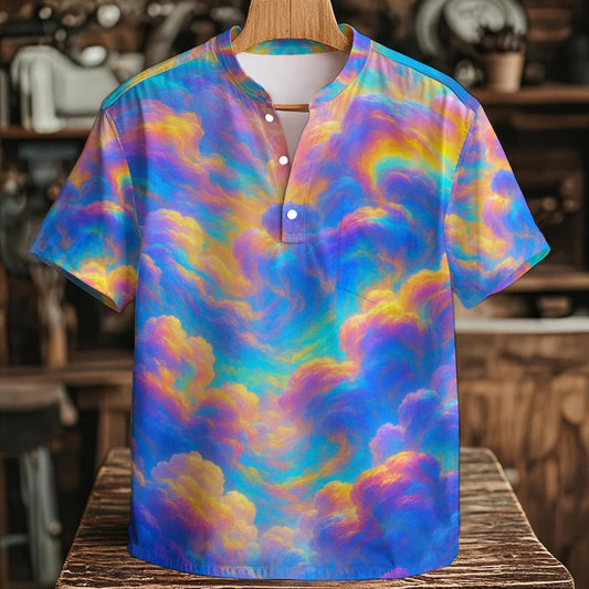 Men's Henley Shirt With Chest Pocket