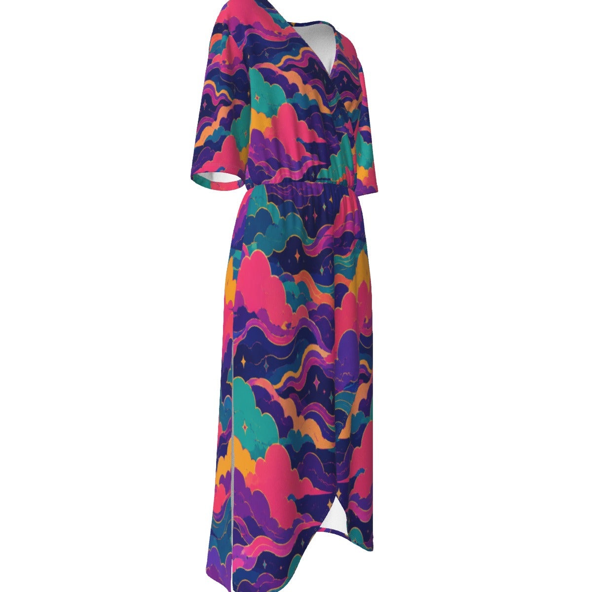 Women's Short Sleeve V-neck Dress by O’Nimbus – view 4