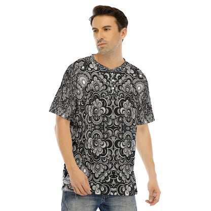 Men's Raglan Sleeve T-shirt With Button Closure